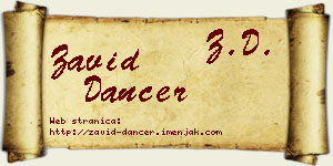 Zavid Dancer vizit kartica